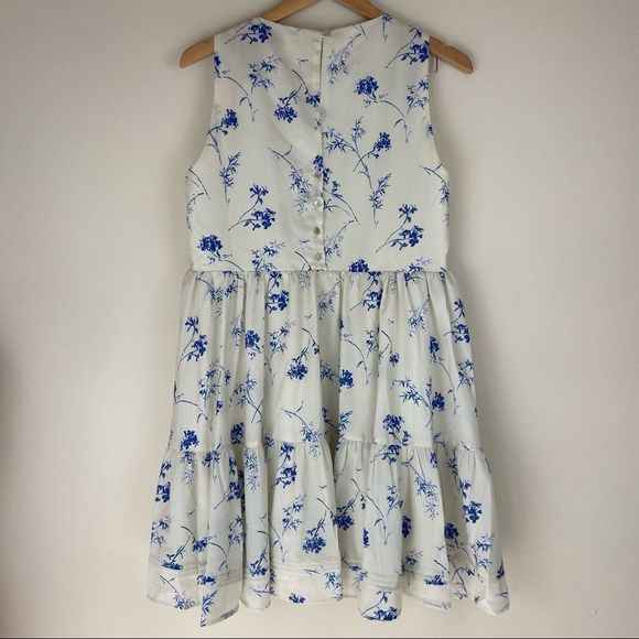 NWOT Lucky Brand Pomegranate Crepe Tiered Midi Dress - Picture 4 of 13
